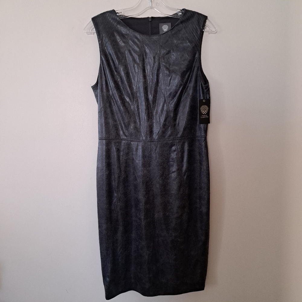 Vince Camuto Washed Faux-Leather Dress